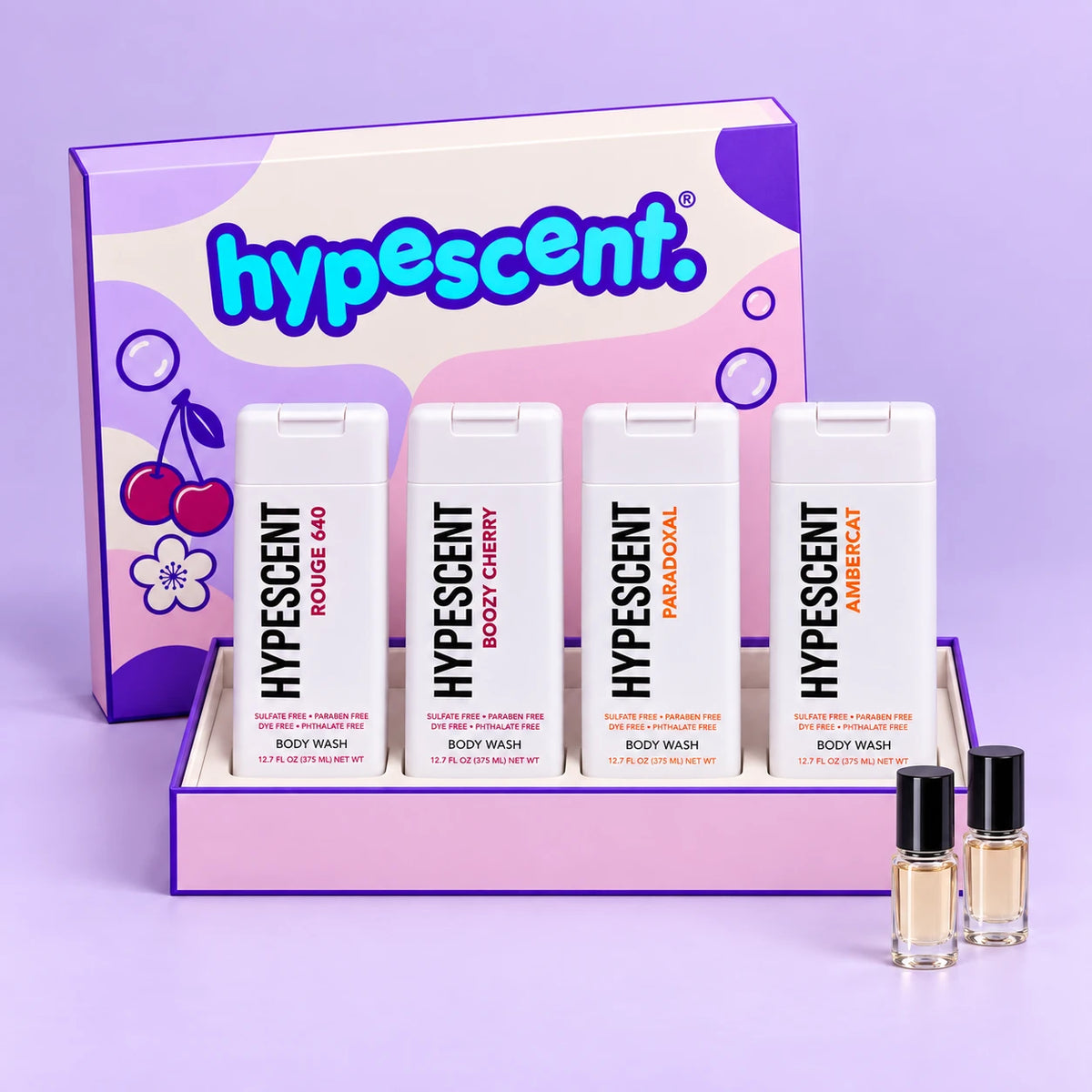 Women's Bundle - HypeScent gift box with Rouge 640, Boozy Cherry, Paradoxal and Ambercat body washes
