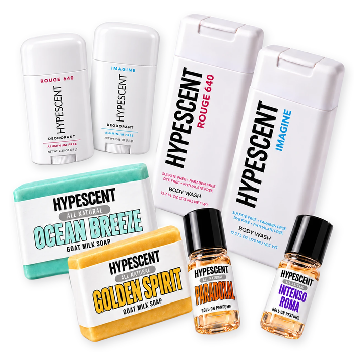 HypeScent soaps, bodywashes, roll-ons and deodorants to mix in your own bundle