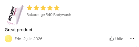 5-star Shop review of Bakarouge 540: Great product.